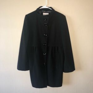 WHBM Pea Coat Black M White House Black Market M